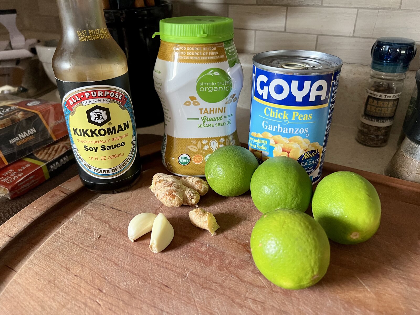 Ginger-Lime Hummus Ingredients