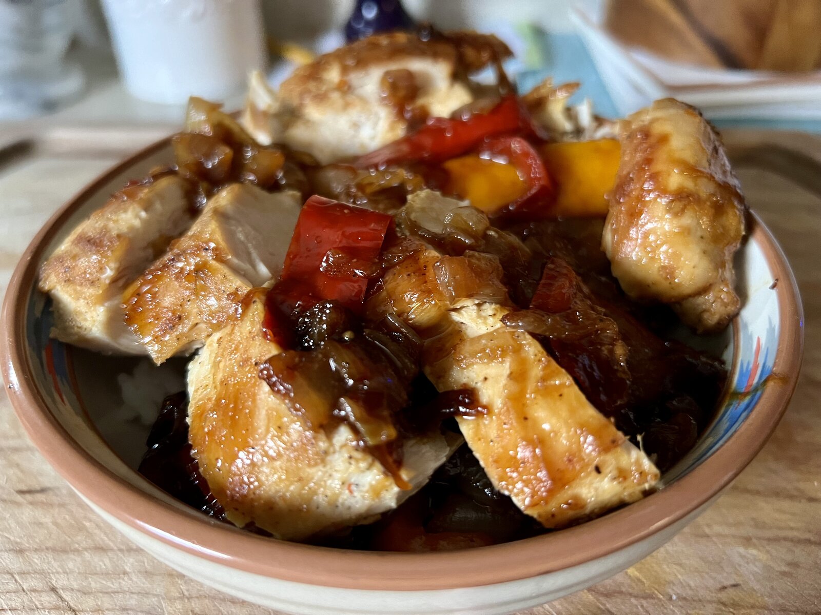 Ginger-Marinated Chicken with Onions and Peppers