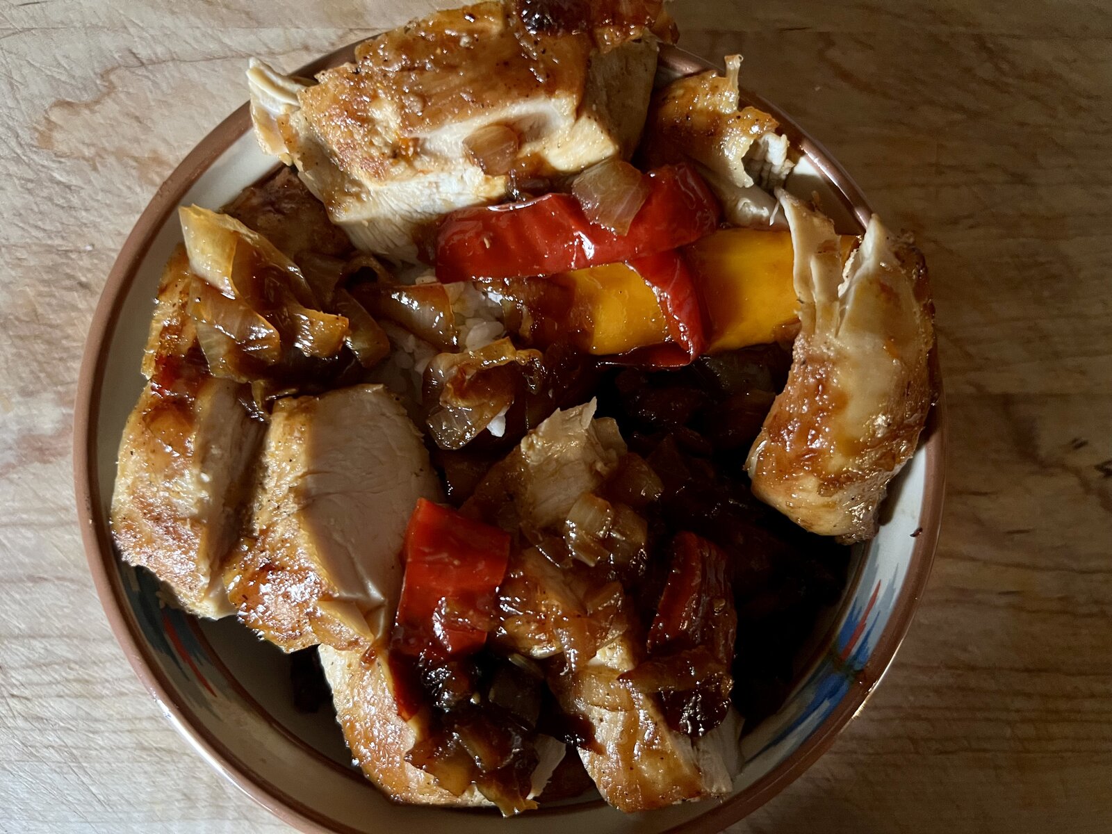 Ginger-Marinated Chicken with Onions and Peppers