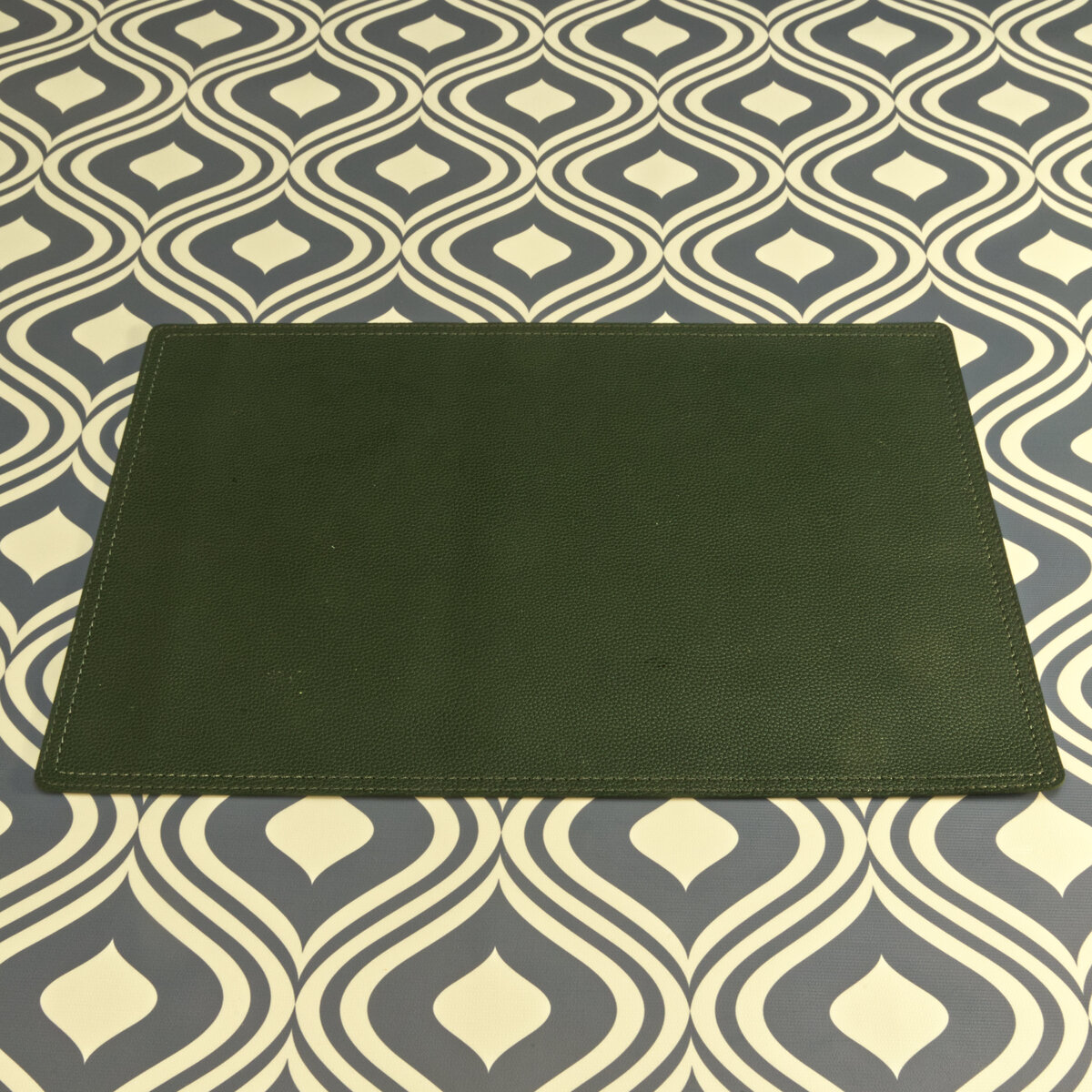 Green Faux Leather Placemat
