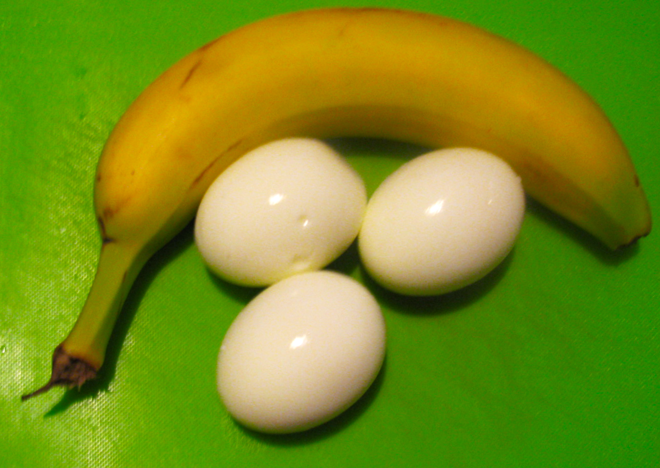 Hard Boiled Eggs and a Banana