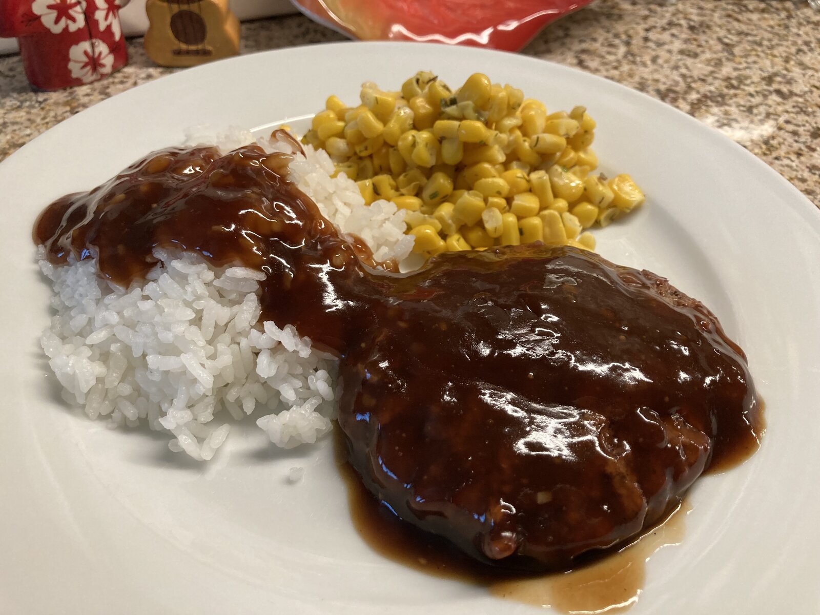 Hawaii-Style Hamburger Steal Plate Lunch