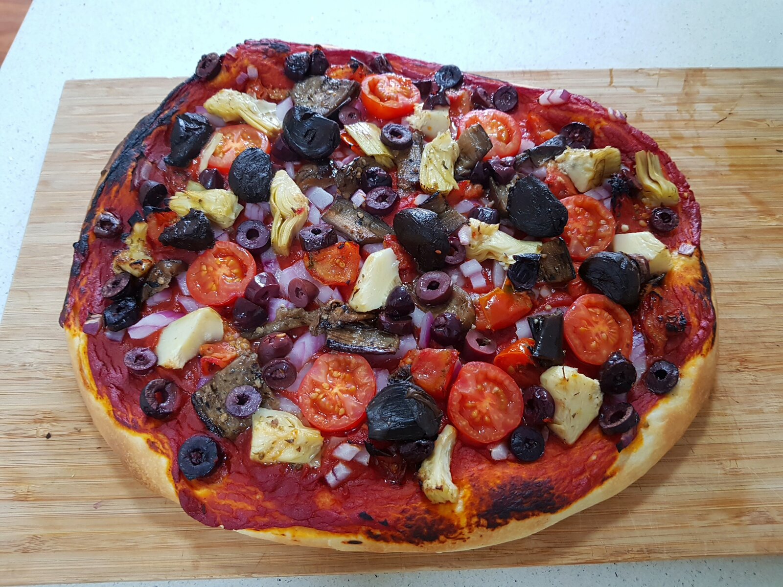 home-made pizza