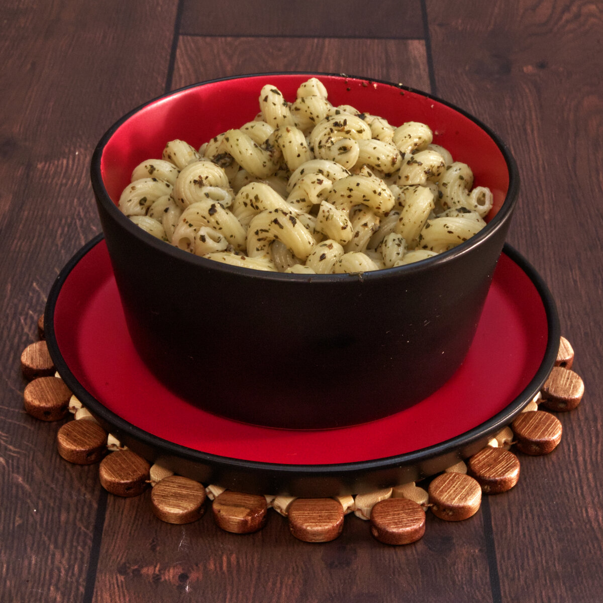 Honey Basil Garlic Pesto Cavatapi