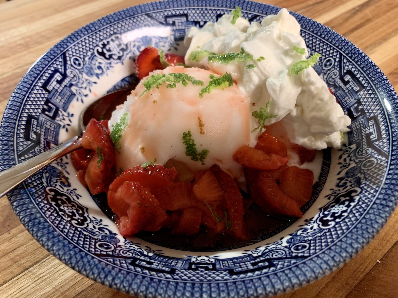 Honey-Lime Strawberries With Whipped Cream