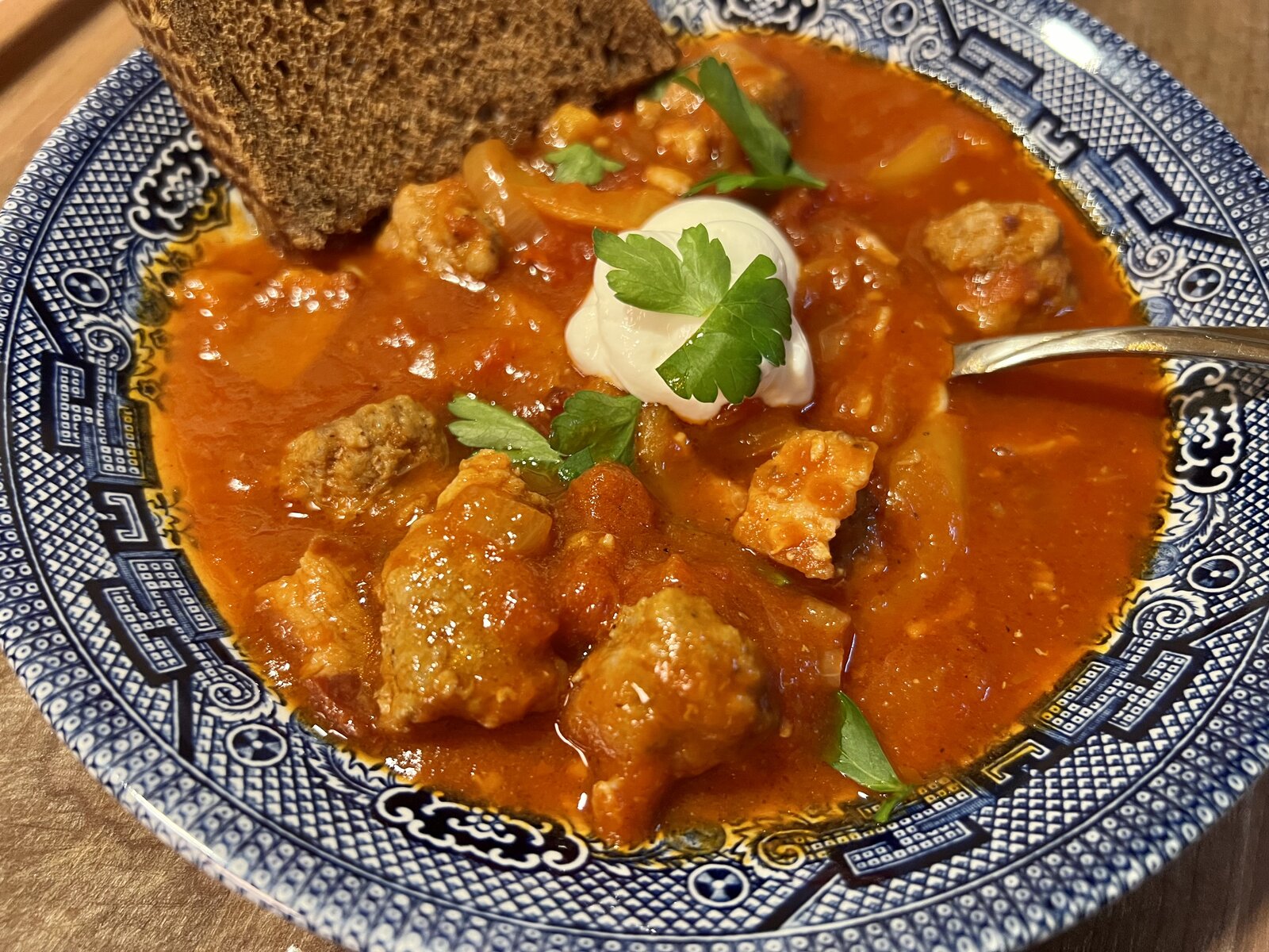 Hungarian Sausage Stew with Ale