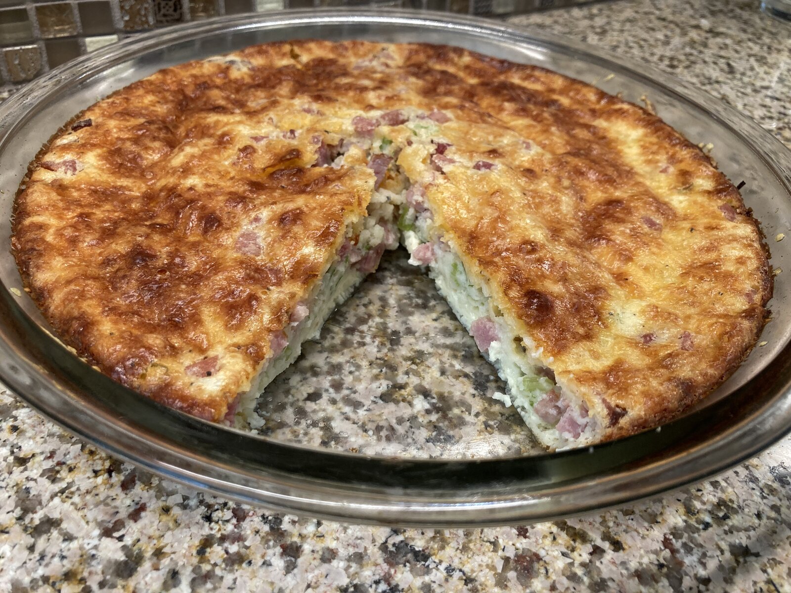 Impossible Ham & Cheese Pie