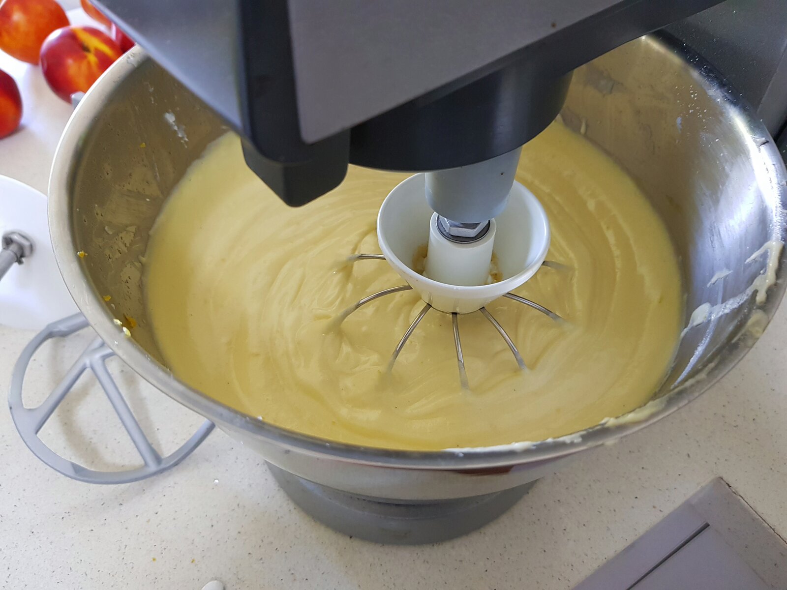 Lemon Potato Cake in the mixer