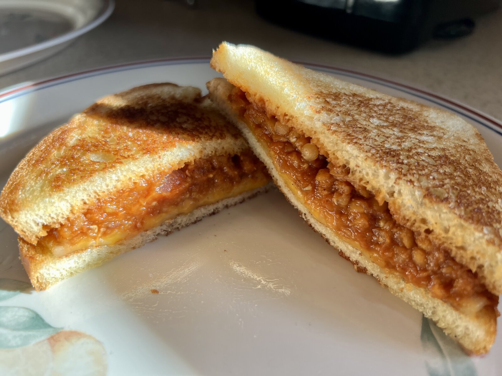 Lentil sloppy joe sandwich