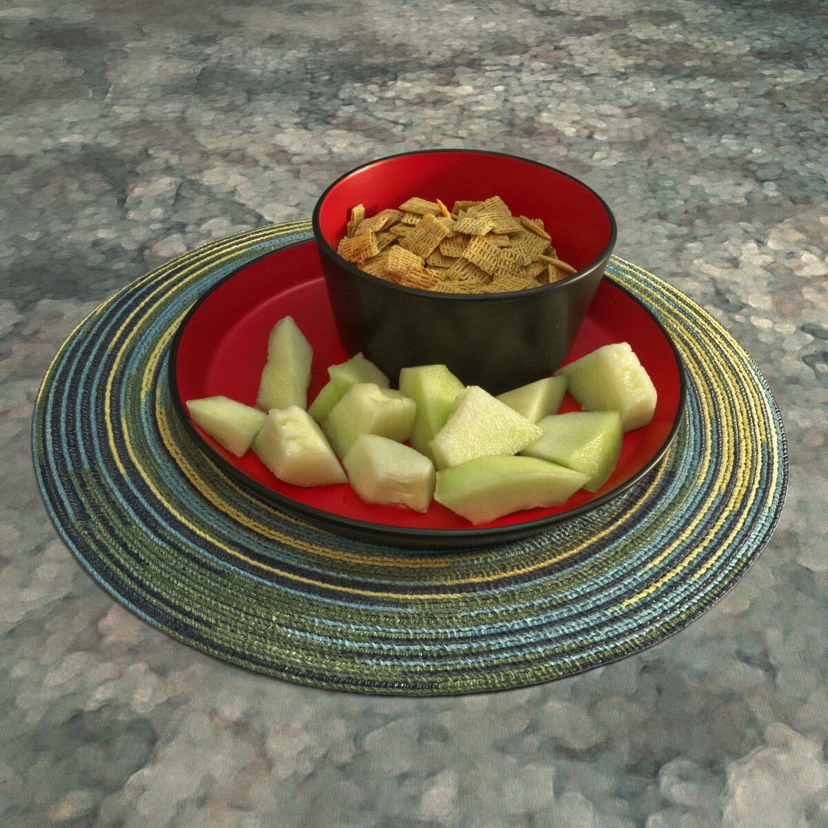 Life Cereal with Honeydew Melon