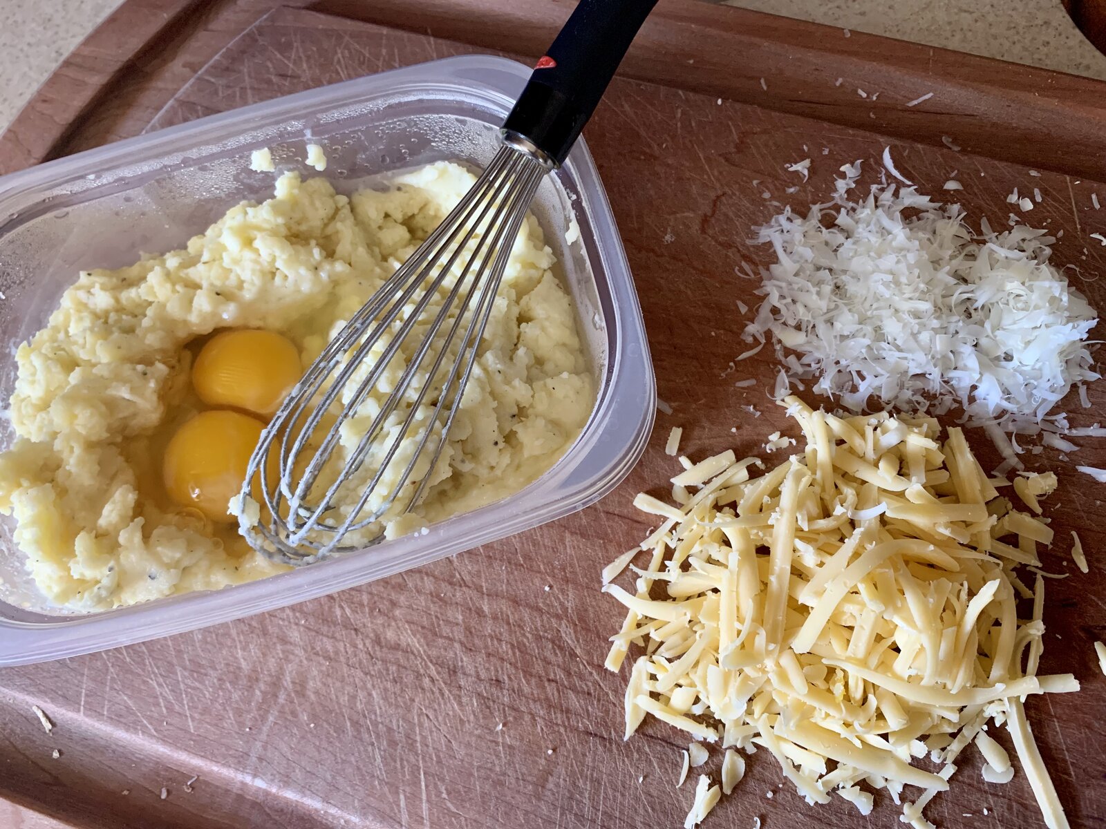 Mashed Potato Soufflé Prep