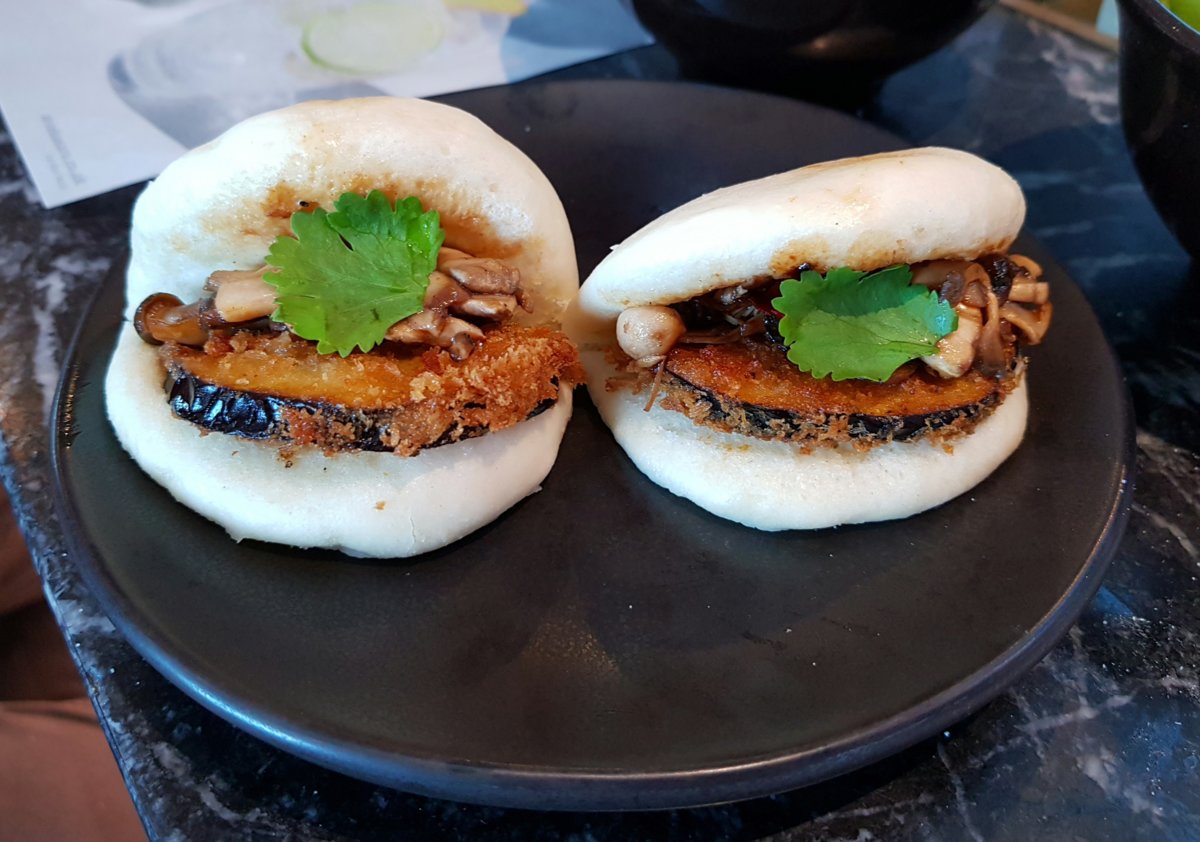 Mixed Mushrooms + Panko Aubergine Hirata Steamed Buns