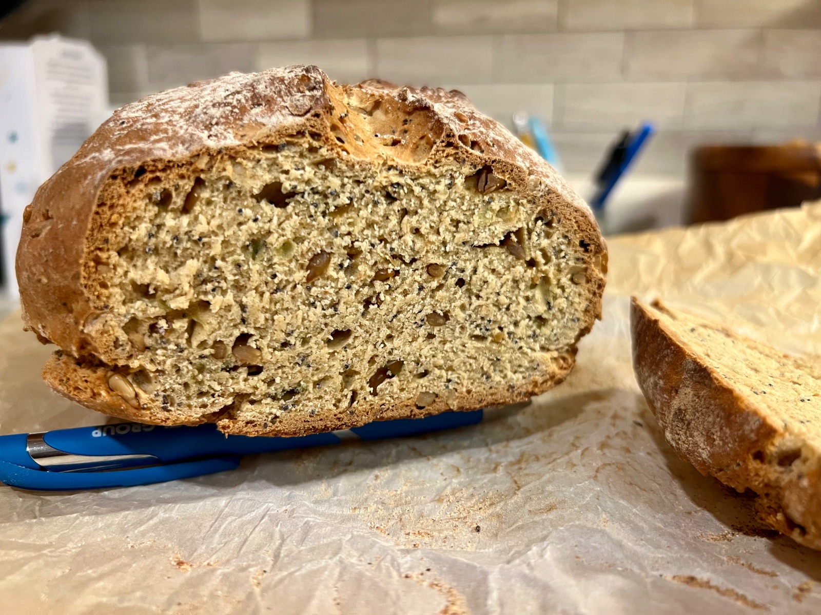 Mixed Seed Irish Soda Bread - Crumb