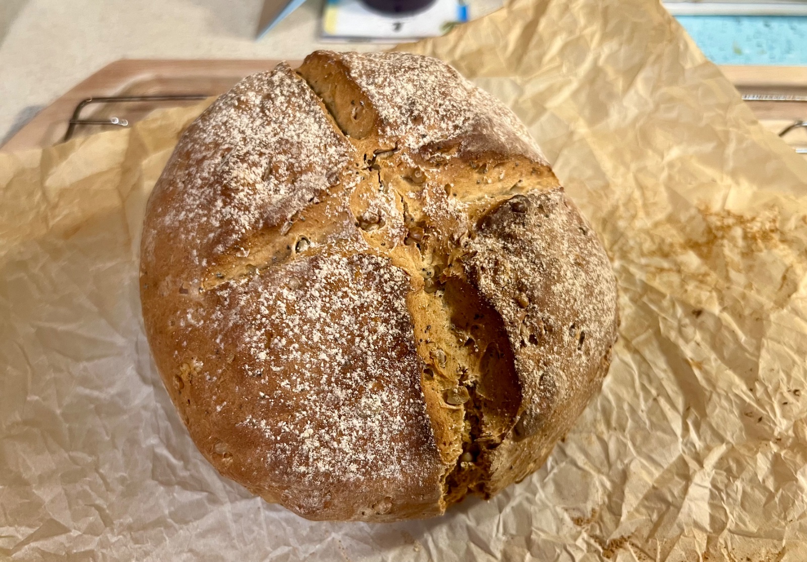 Mixed Seed Irish Soda Bread - Top