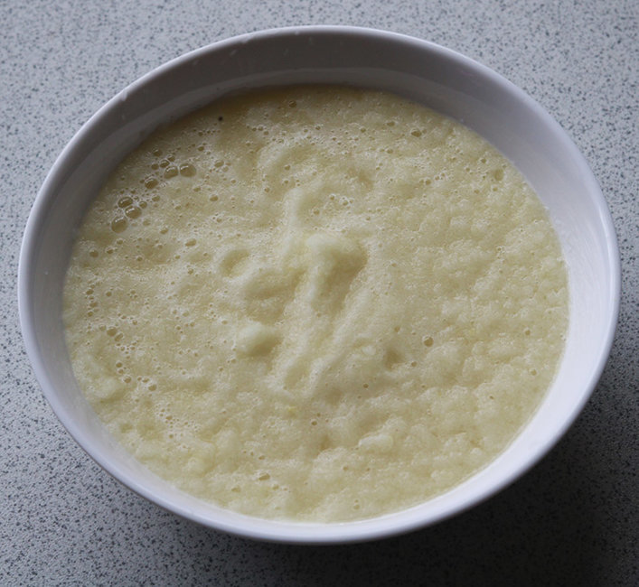 Onion, ginger and garlic pureed.