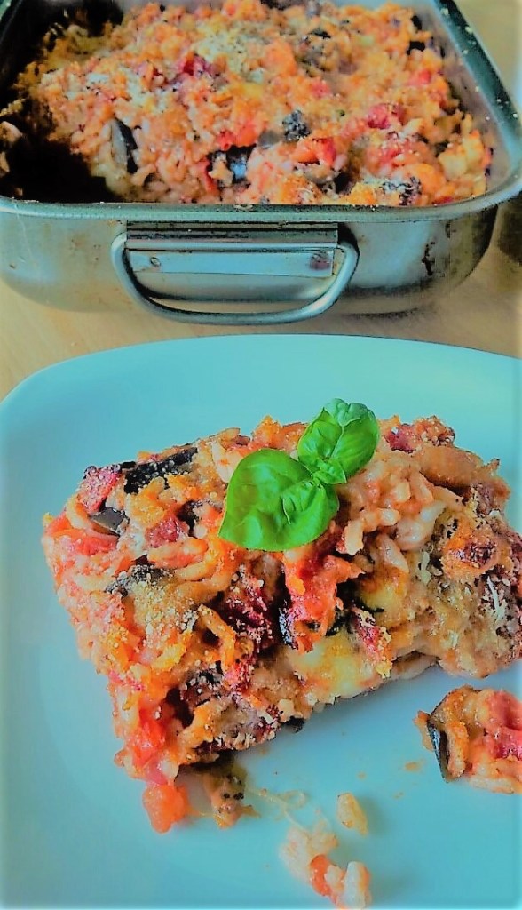 Oven Baked Rice with Aubergines and Mozzarella.jpg