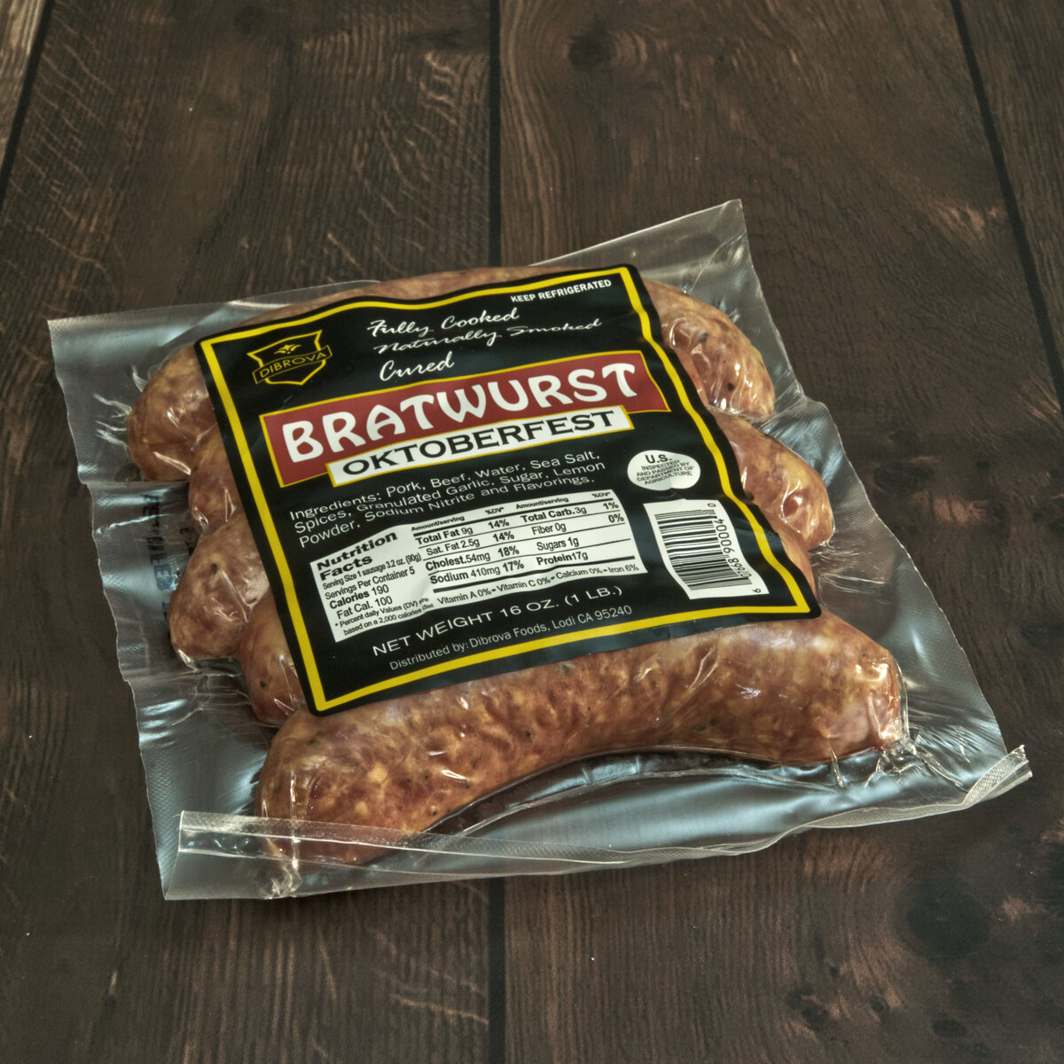 Packaged Bratwurst