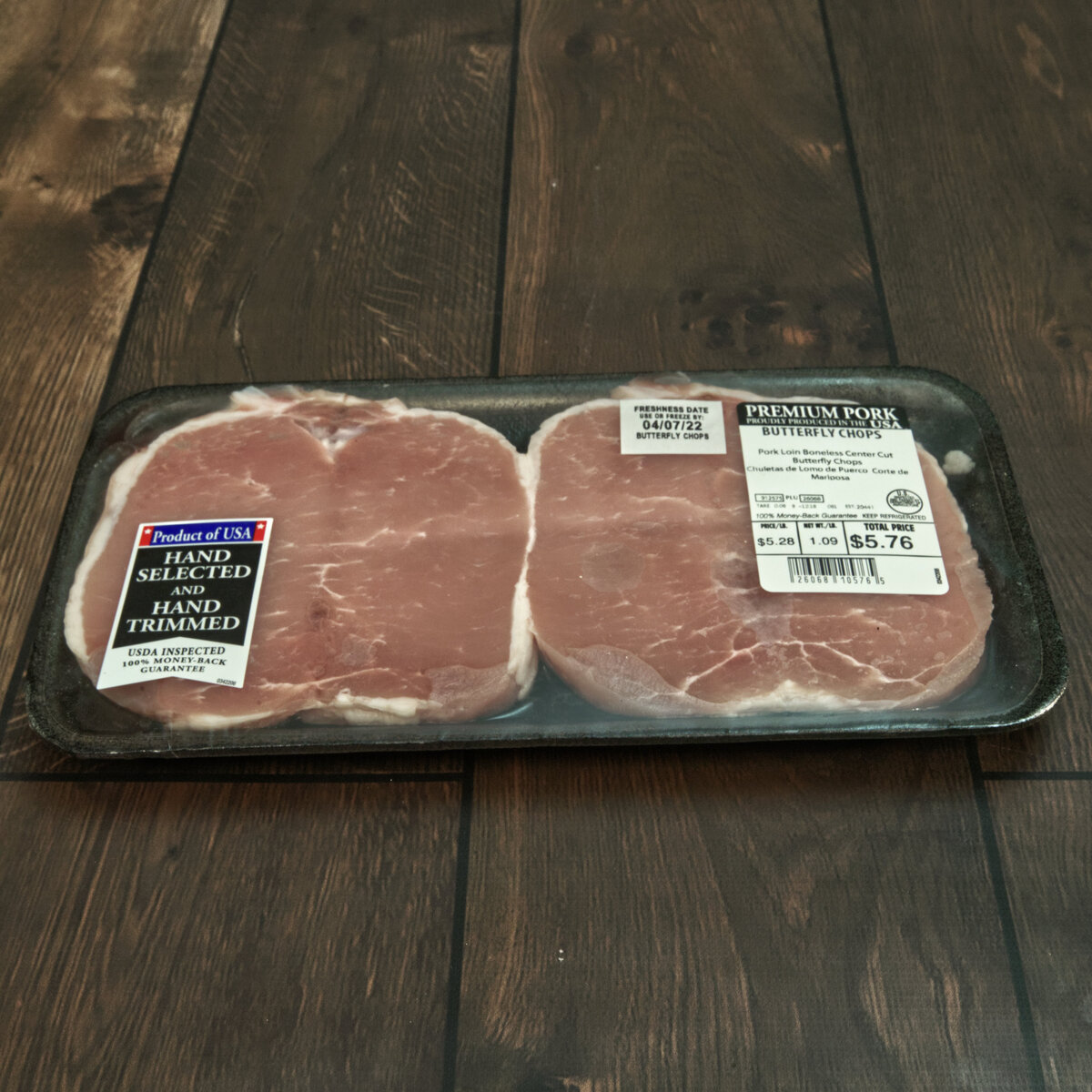 Packaged Butterfly Pork Chops