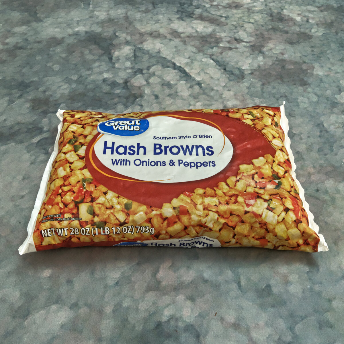 Packaged O'Brien Hash Browns with Onions and Peppers