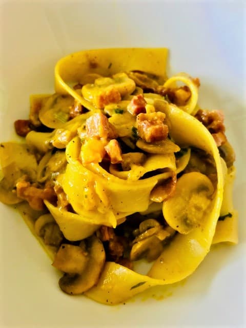 Pappardelle with Mushroom, Pancetta and Saffron.jpg