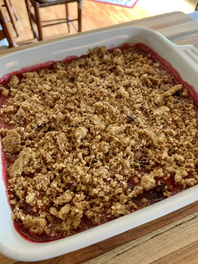 Peach-Plum Sesame Crumble