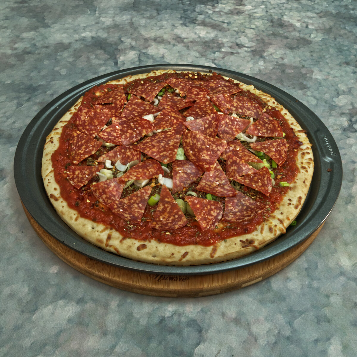 Pepperoni Pizza Preparation