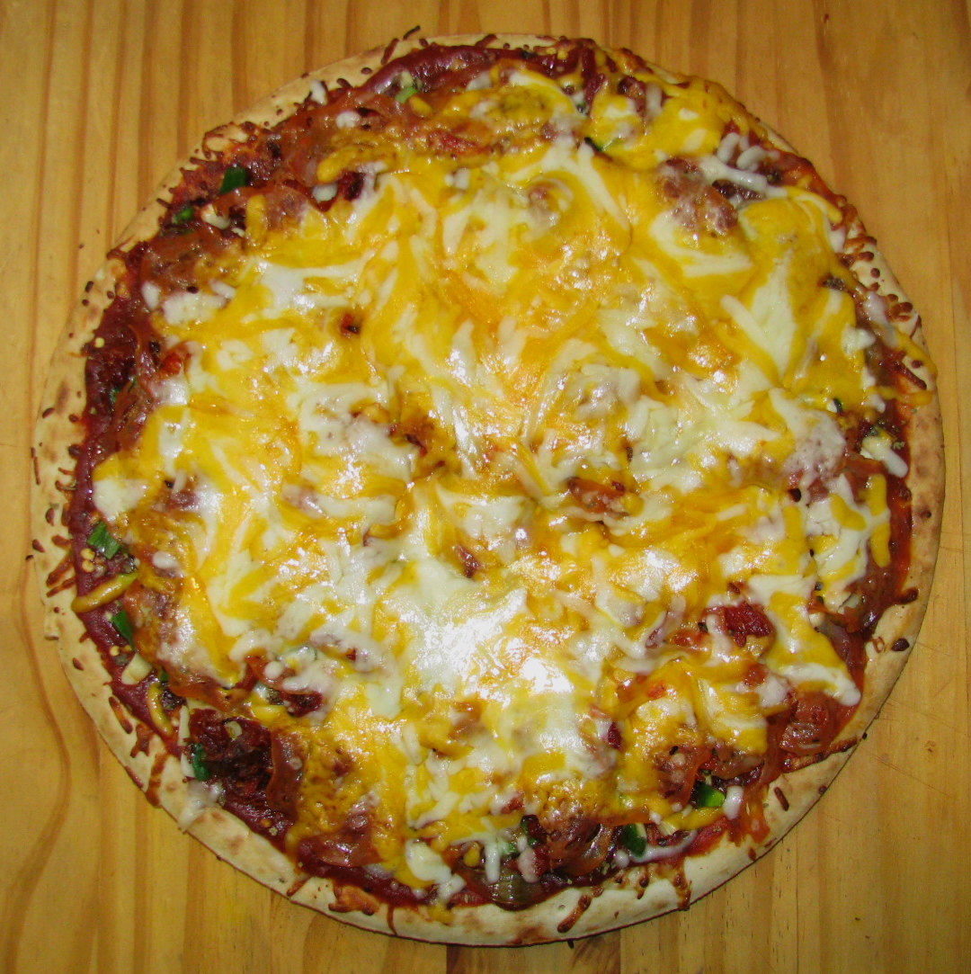 Pizza with Calabrese Salami on Boboli Crust