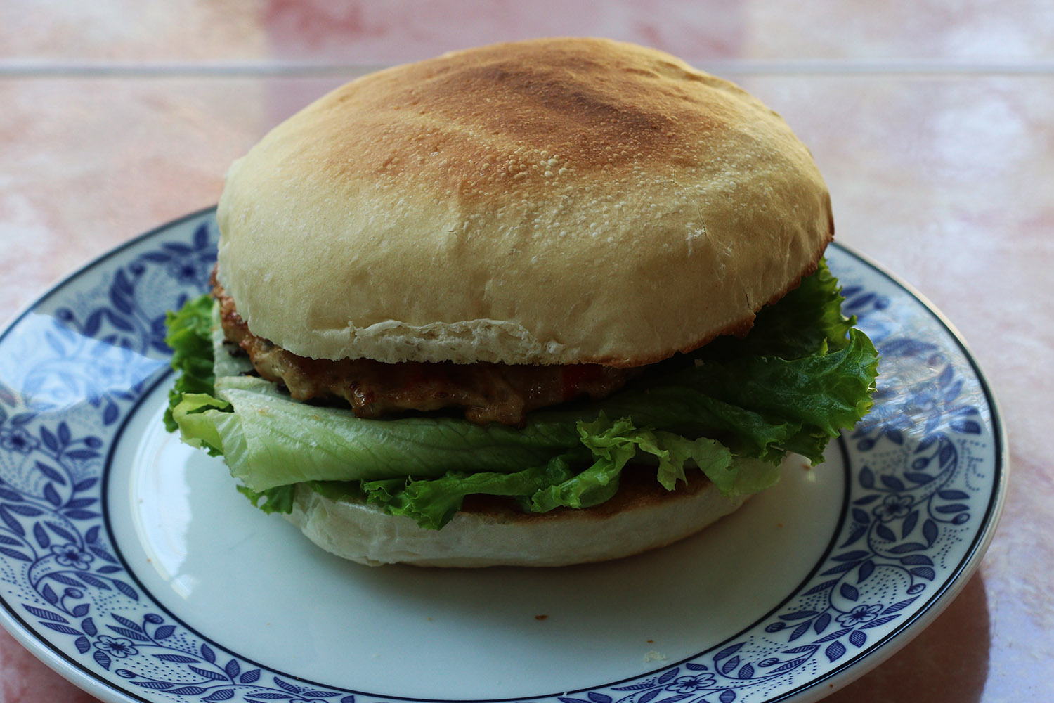 Pork chilli burger