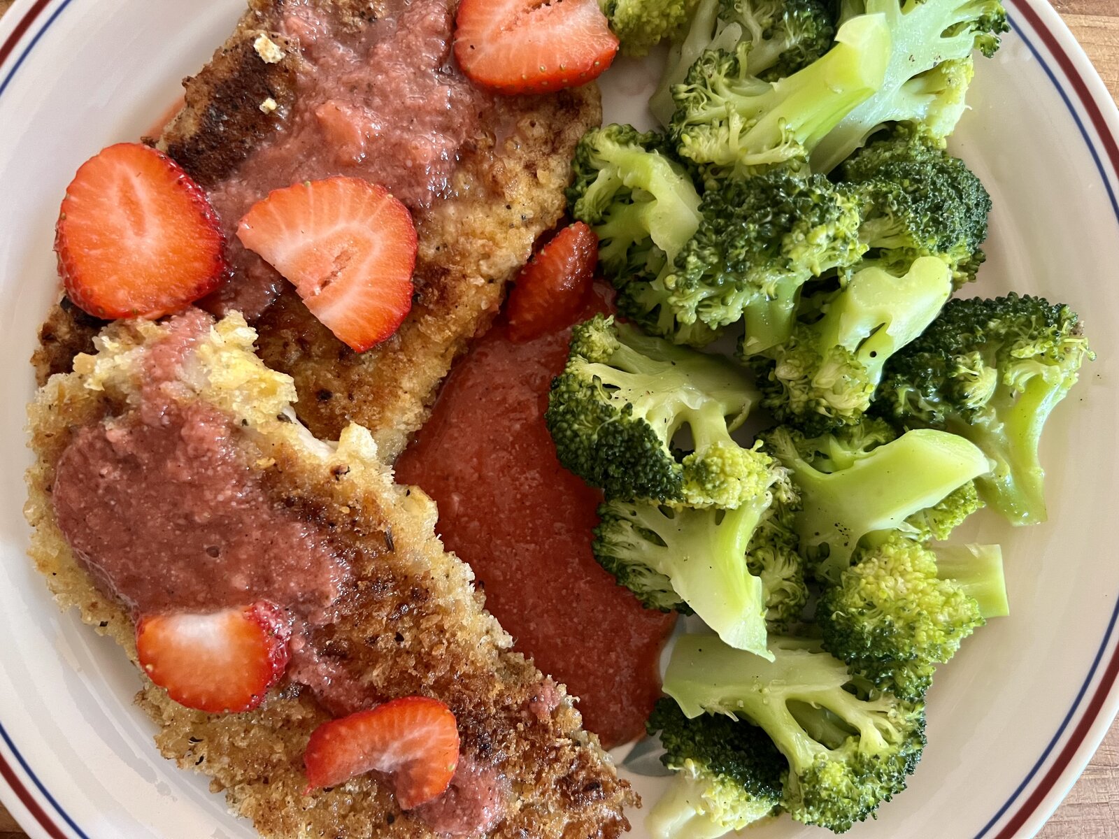 Pork Chops w/ Strawberry-Garlic Sauce