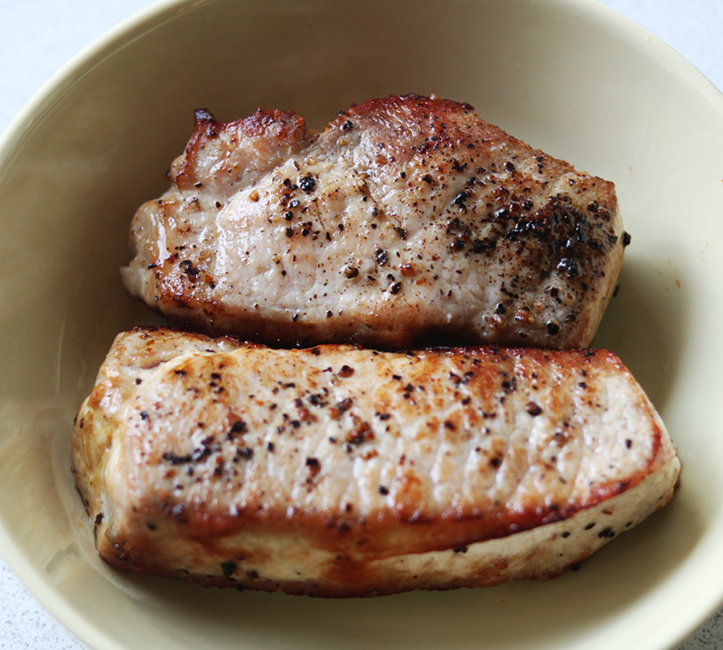 Pork loin fried