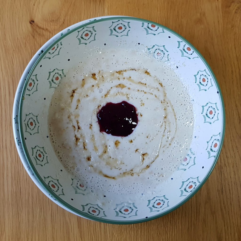 Porridge and Blueberry & Lemon Jam