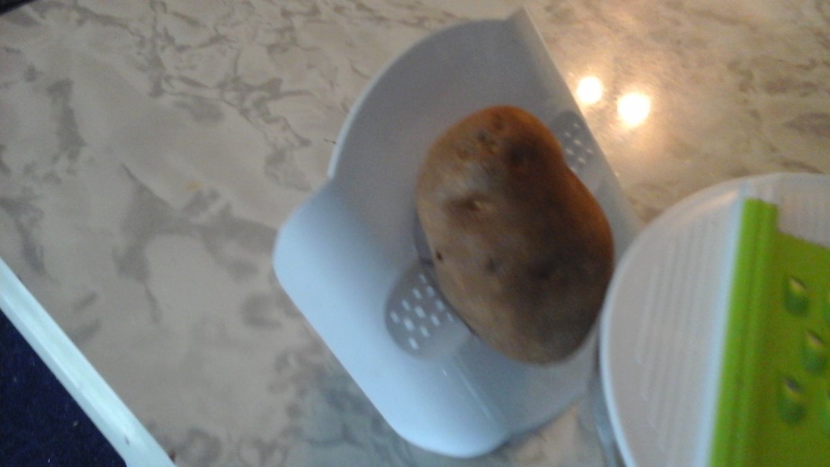 Potato on protective cover