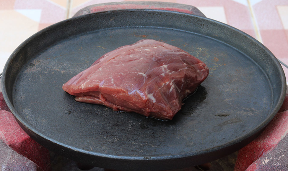 Raw beef fillet.