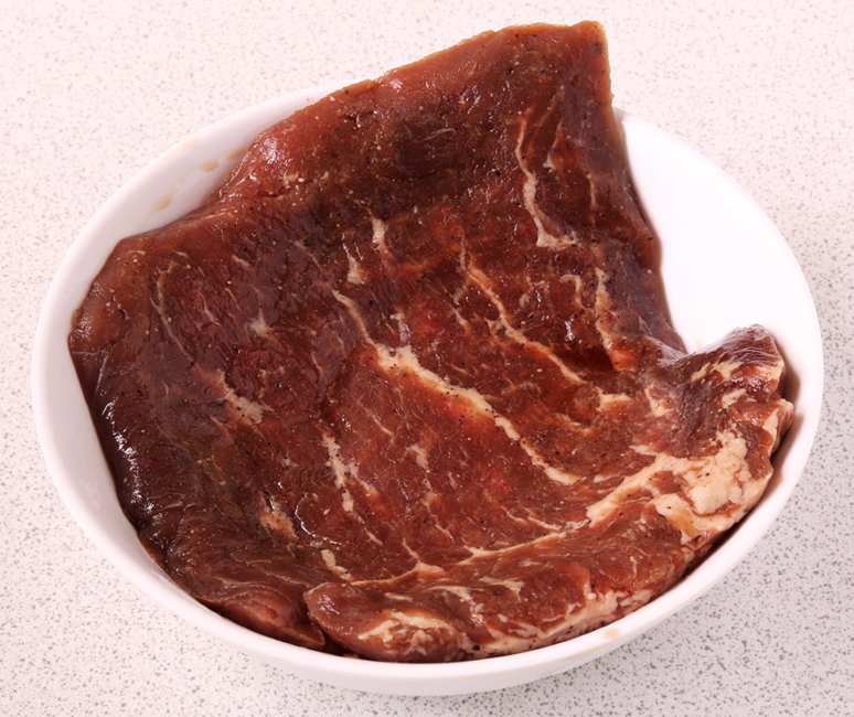 Raw fillet of beef.