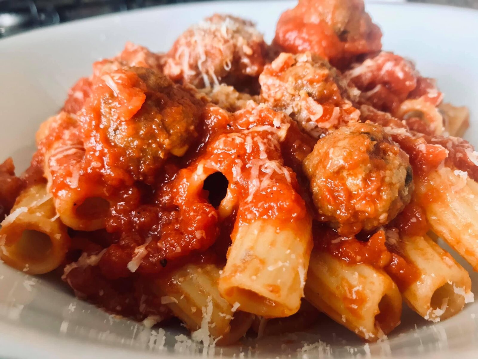 Rigatoni with mini-meatballs.jpeg