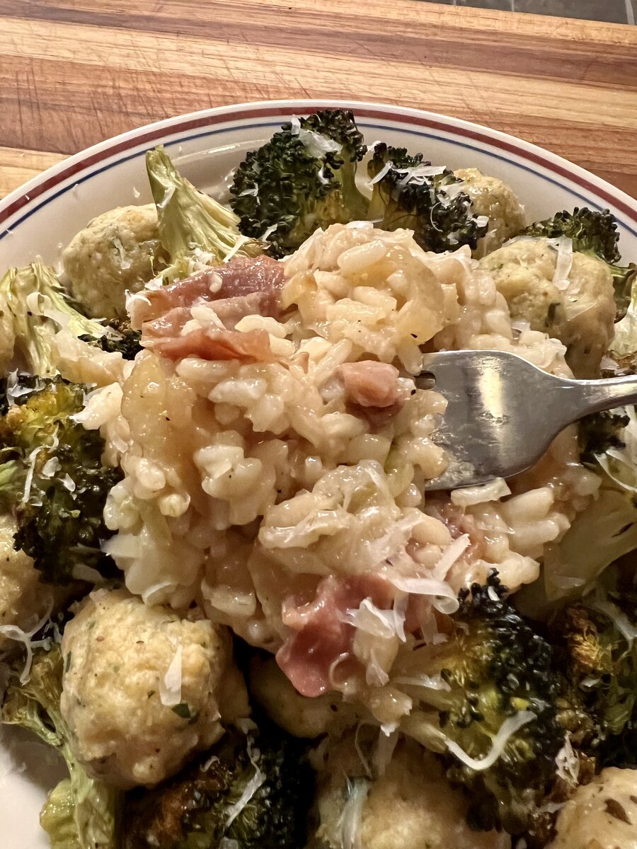 Risotto with Fennel, Pear, and Prosciutto