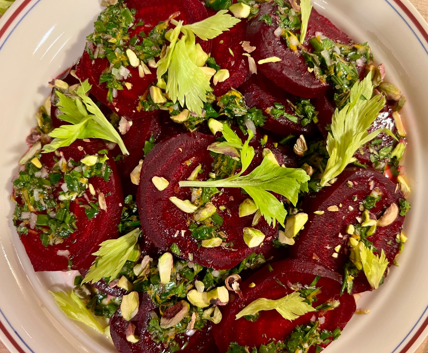 Roasted Beets with Pistachios, Herbs, and Orange 1