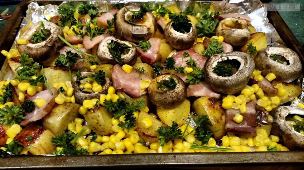 Roasted potatoes tray