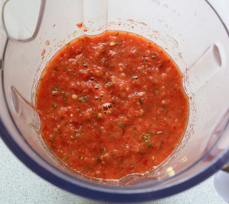 Salsa liquidised