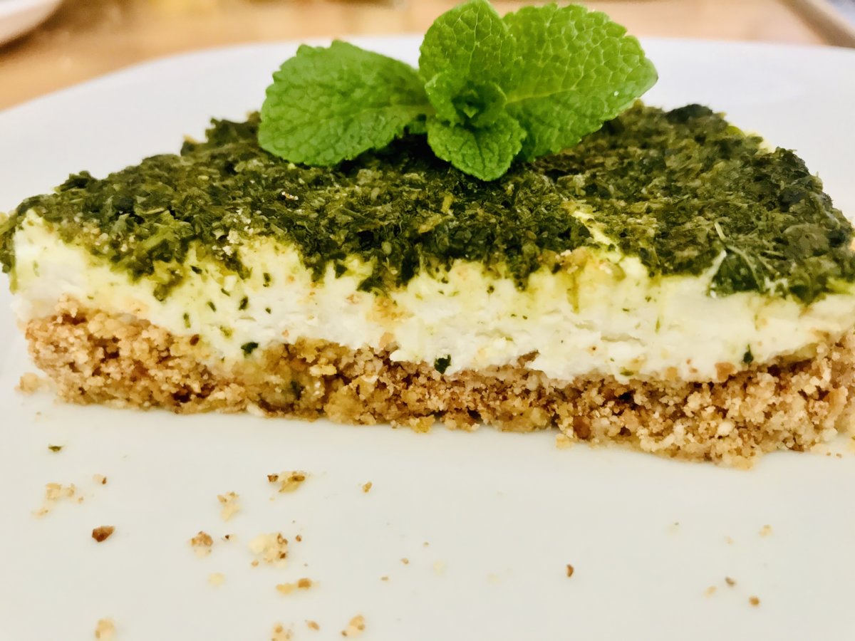 Savoury Cheese Cake with Fresh Mint Sauce.jpeg