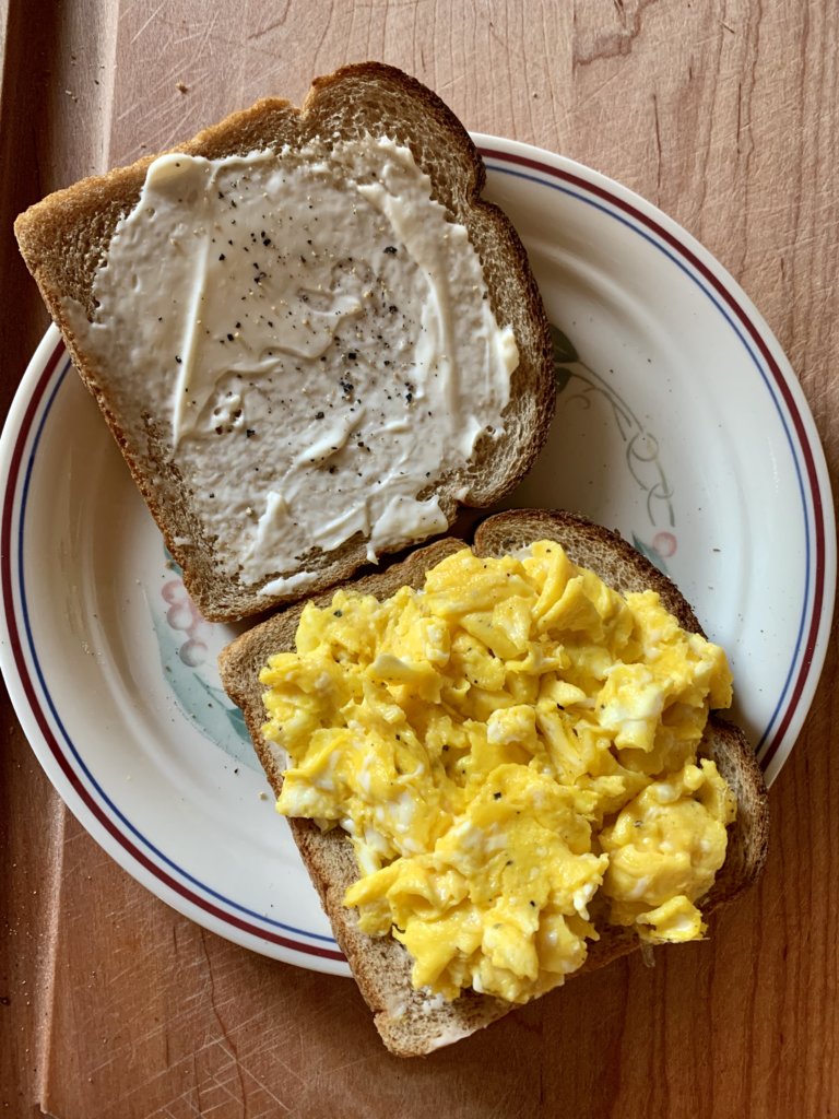 Scrambled Egg And Mayo Sandwich
