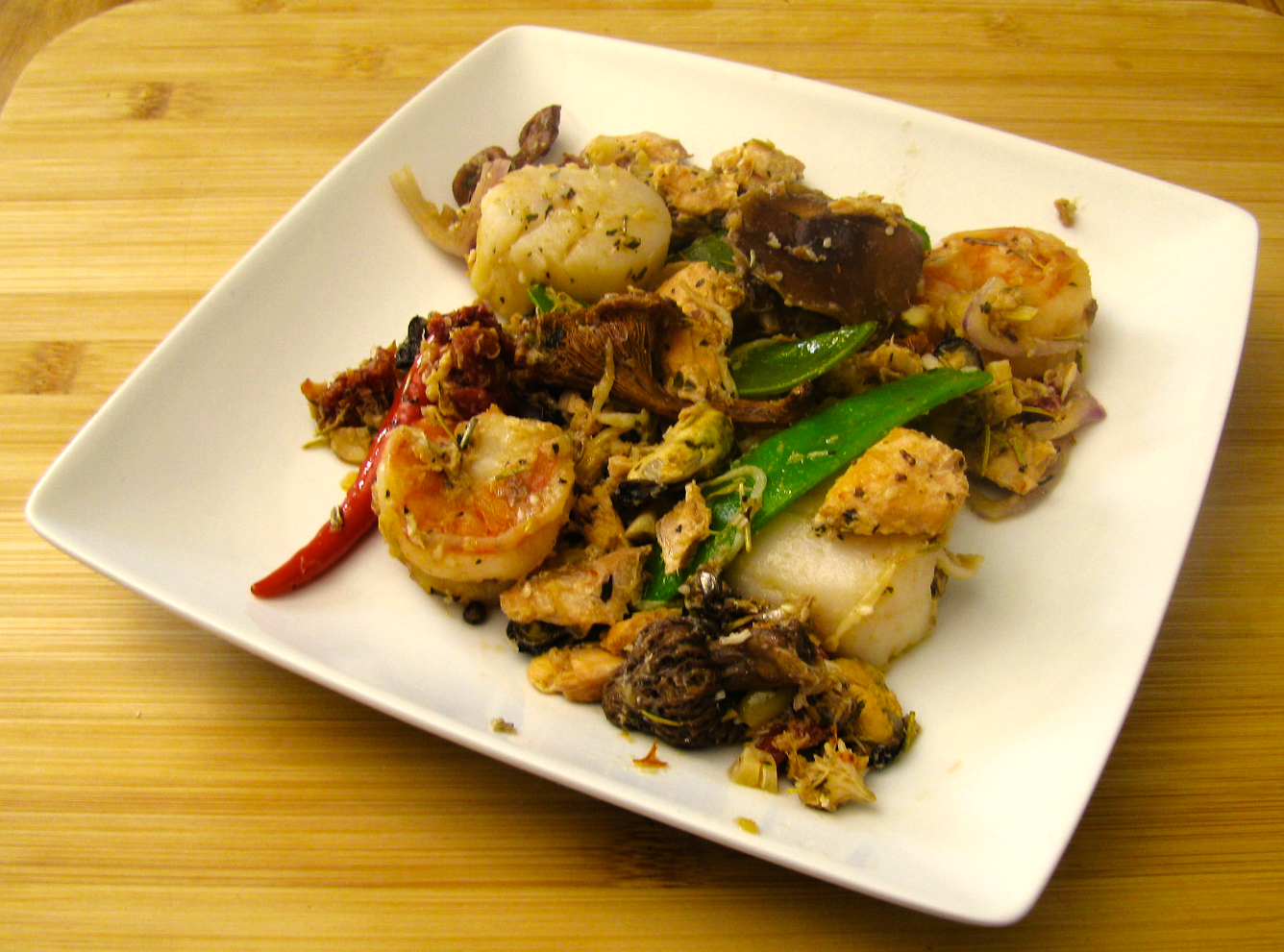 Seafood Wine Sauce Stir Fry