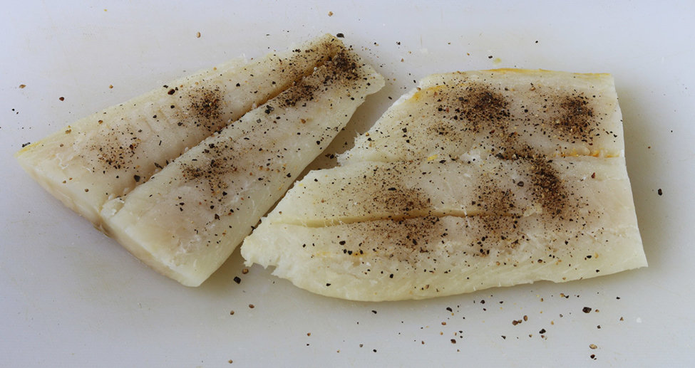 Seasoned halibut.