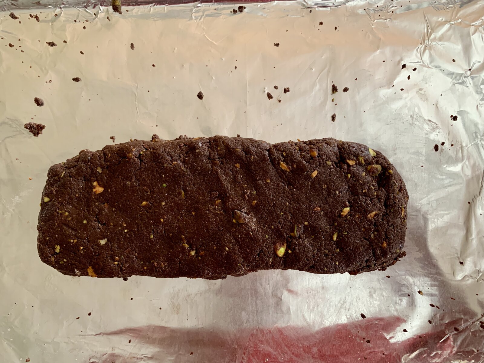 Shaped biscotti log