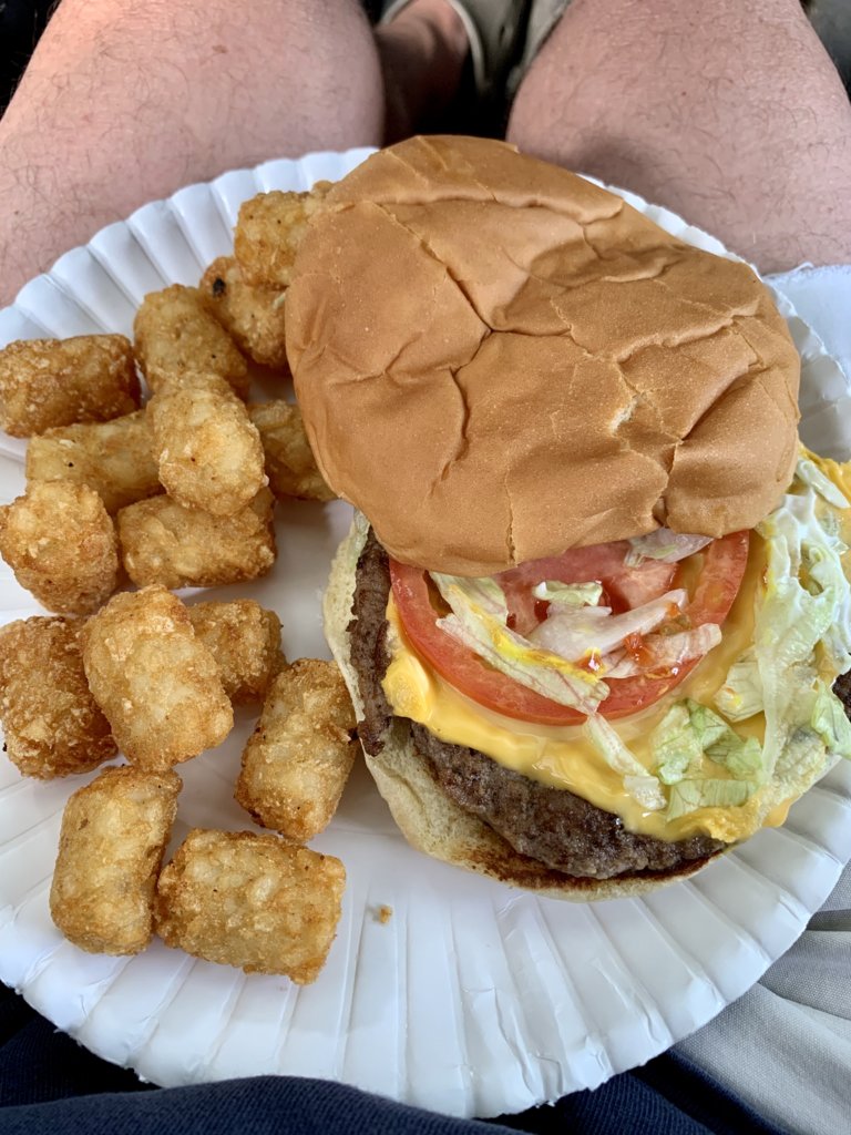 Single Cheeseburger And Tots
