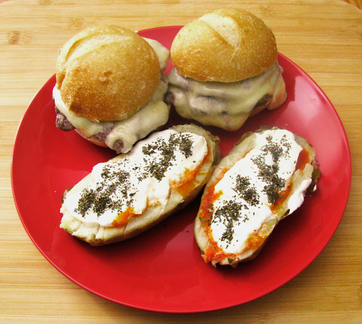 Sizzle Steak Sandwiches with a Baked Potato