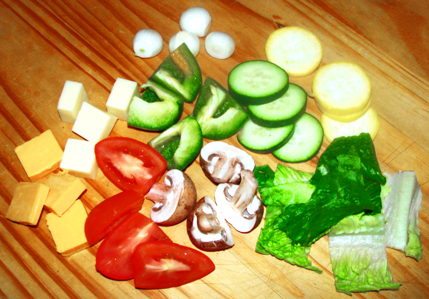 Skewered Salad Ingredients