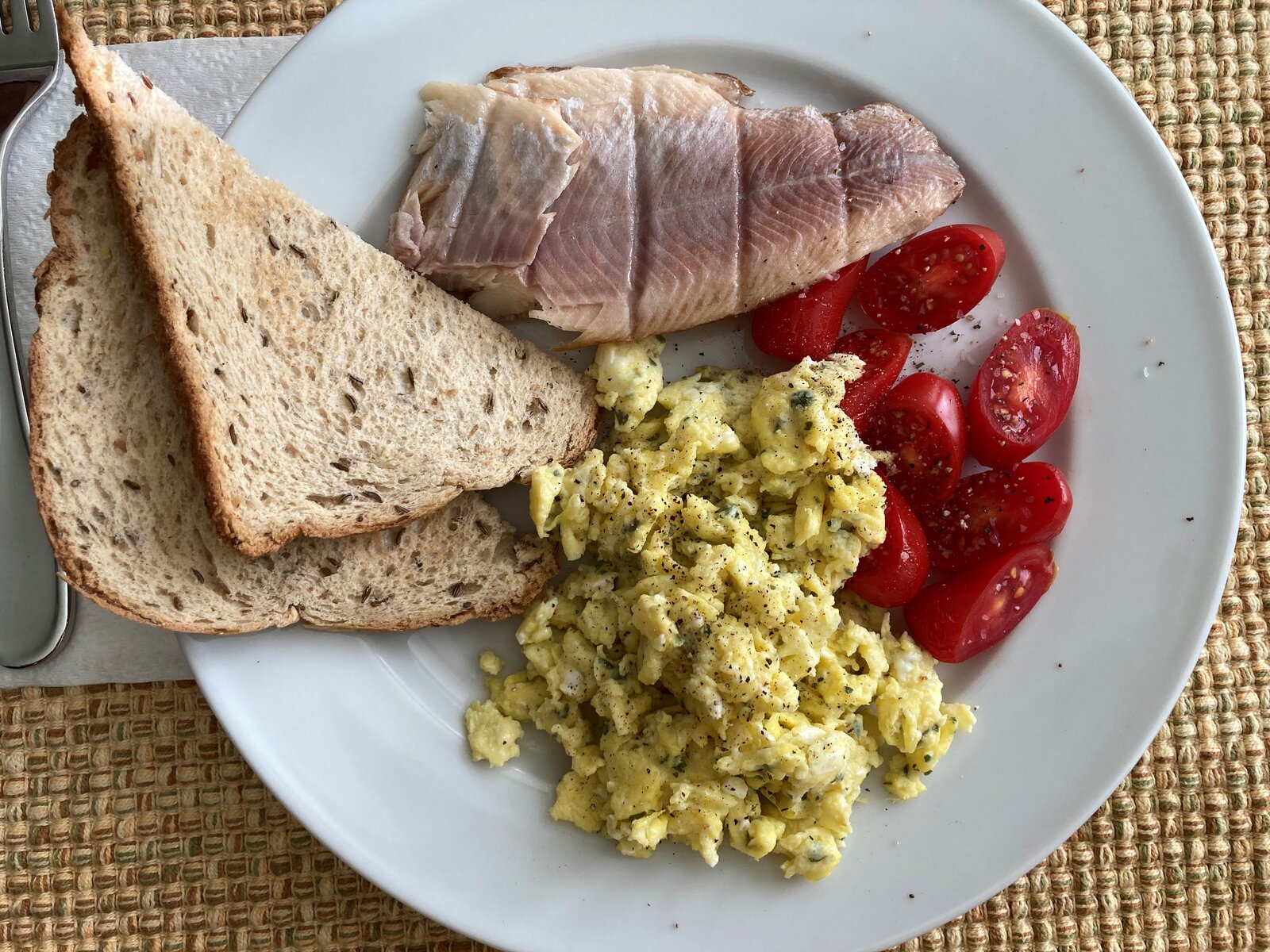 Smoked Rainbow Trout Breakfast Plate