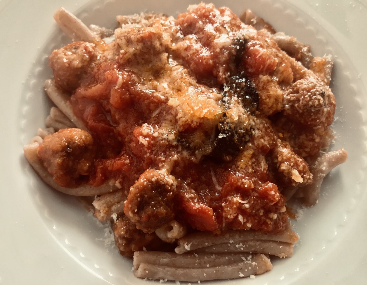 Spelt Casarecce Pasta with meatballs.jpeg