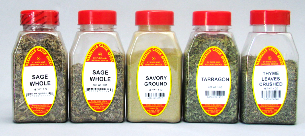 Spices - Sage, Savory, Tarragon and Thyme